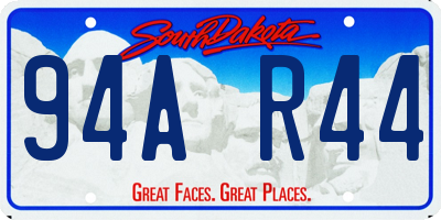 SD license plate 94AR44