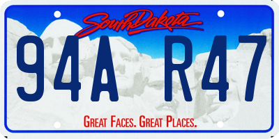 SD license plate 94AR47