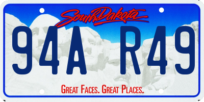 SD license plate 94AR49