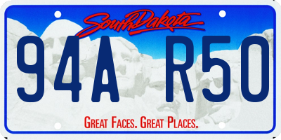 SD license plate 94AR50