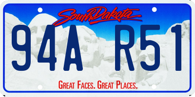 SD license plate 94AR51