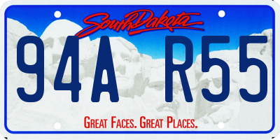 SD license plate 94AR55