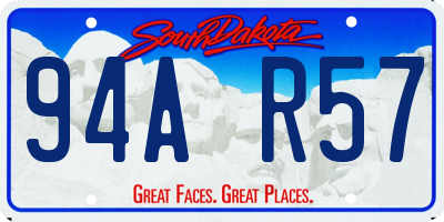 SD license plate 94AR57