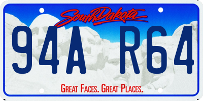 SD license plate 94AR64