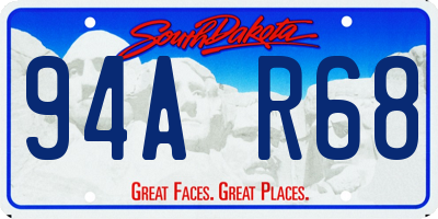 SD license plate 94AR68