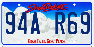 SD license plate 94AR69