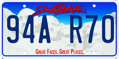 SD license plate 94AR70