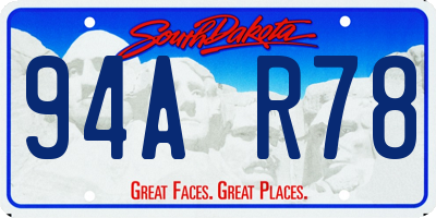 SD license plate 94AR78