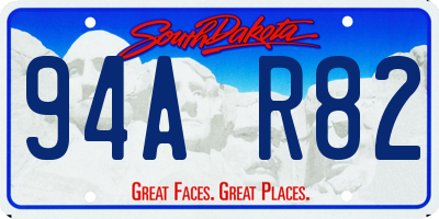 SD license plate 94AR82