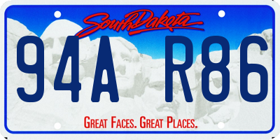 SD license plate 94AR86