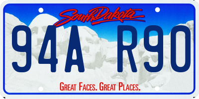 SD license plate 94AR90