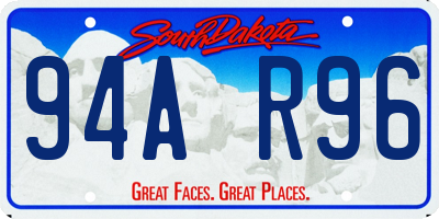 SD license plate 94AR96