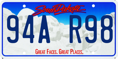SD license plate 94AR98