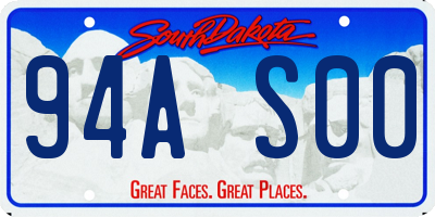 SD license plate 94AS00
