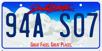 SD license plate 94AS07