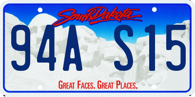 SD license plate 94AS15