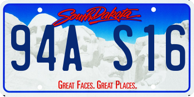 SD license plate 94AS16