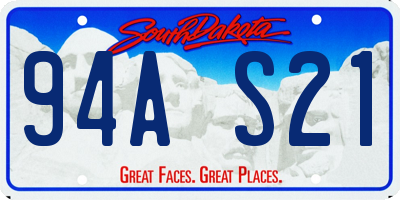 SD license plate 94AS21