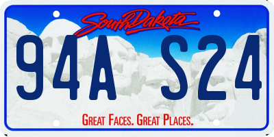 SD license plate 94AS24