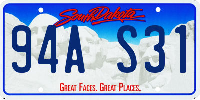 SD license plate 94AS31