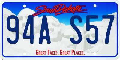 SD license plate 94AS57