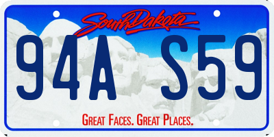 SD license plate 94AS59