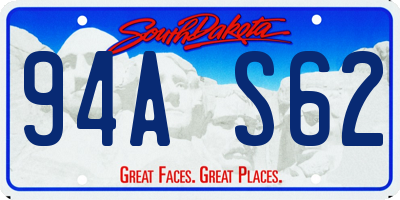 SD license plate 94AS62