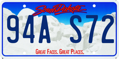 SD license plate 94AS72