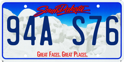 SD license plate 94AS76