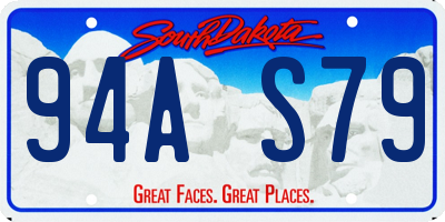 SD license plate 94AS79