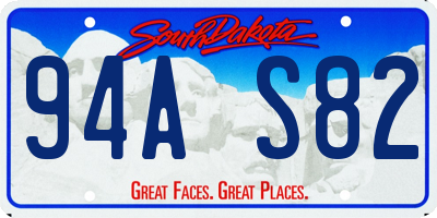 SD license plate 94AS82