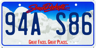 SD license plate 94AS86