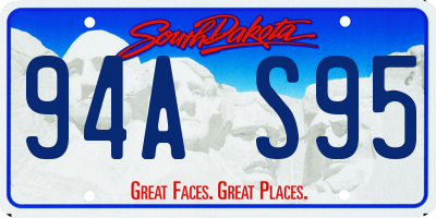 SD license plate 94AS95