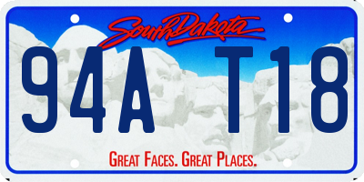 SD license plate 94AT18