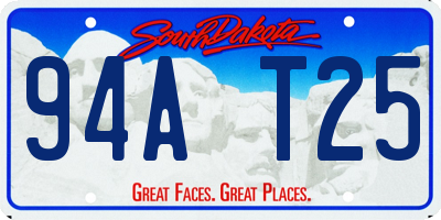 SD license plate 94AT25