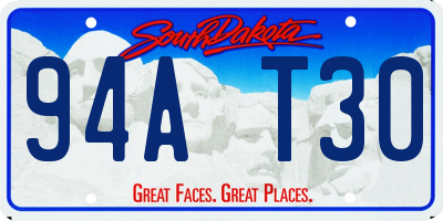 SD license plate 94AT30