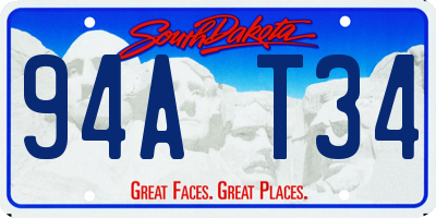 SD license plate 94AT34