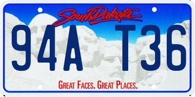 SD license plate 94AT36