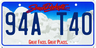 SD license plate 94AT40