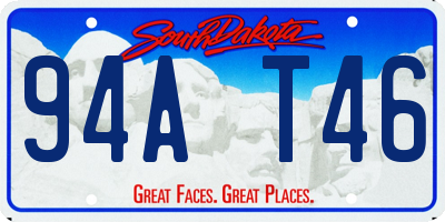 SD license plate 94AT46