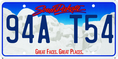 SD license plate 94AT54