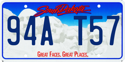 SD license plate 94AT57