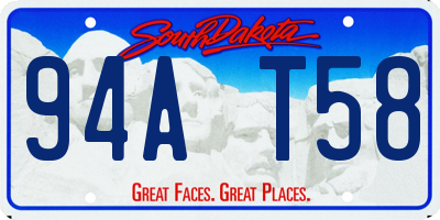 SD license plate 94AT58