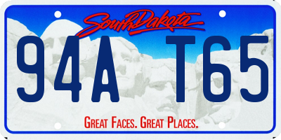 SD license plate 94AT65