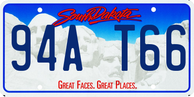 SD license plate 94AT66