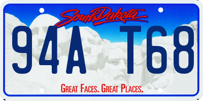 SD license plate 94AT68