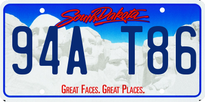 SD license plate 94AT86