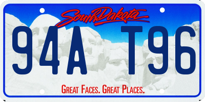 SD license plate 94AT96