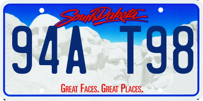 SD license plate 94AT98