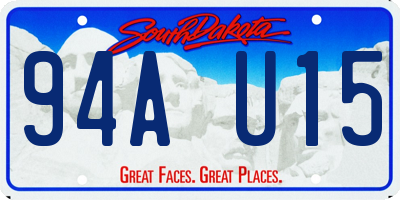 SD license plate 94AU15